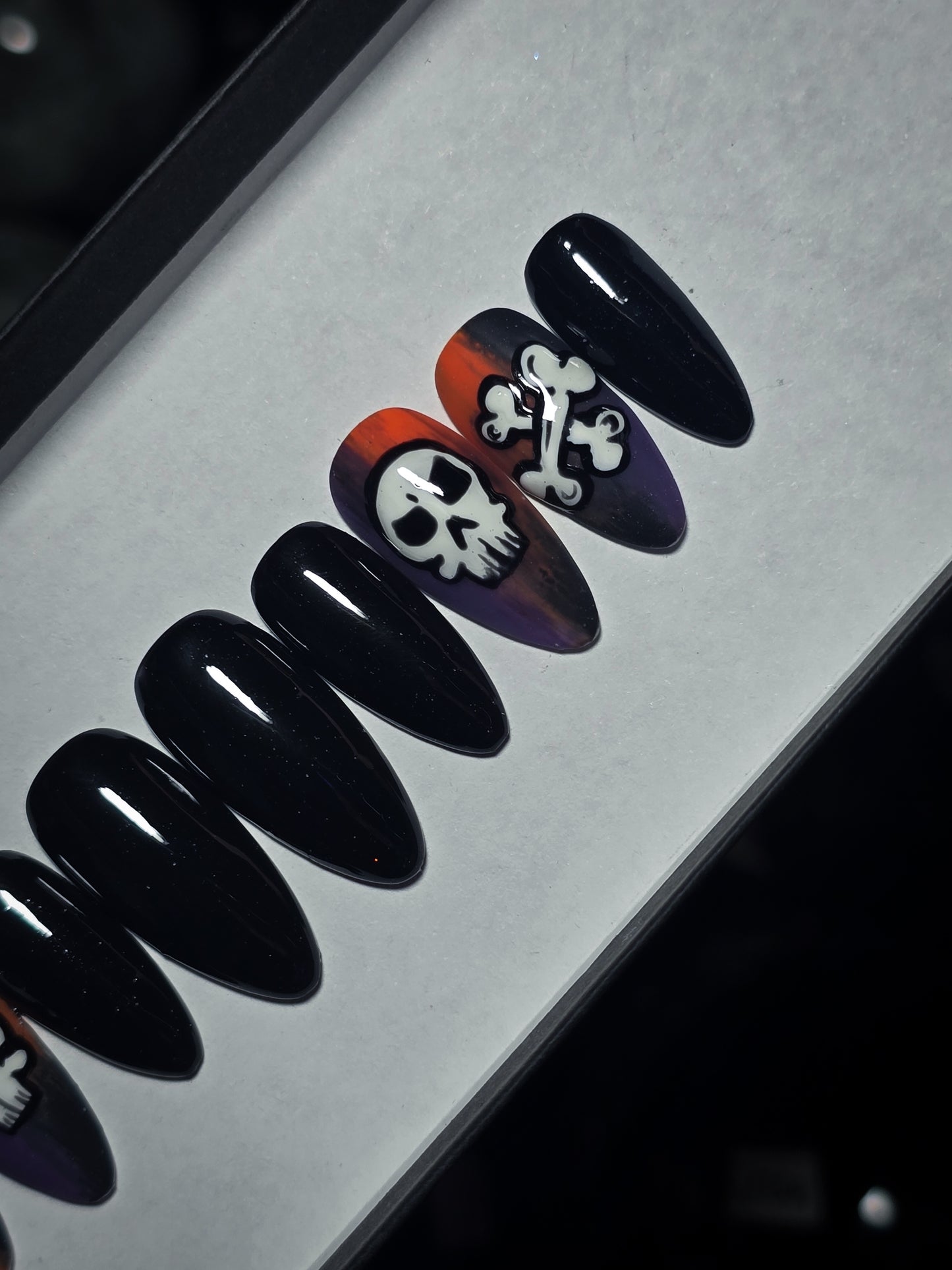 Bad to the Bone Press on Nail Set