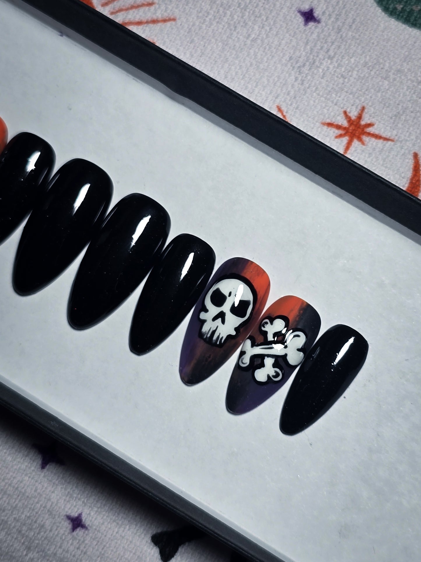 Bad to the Bone Press on Nail Set
