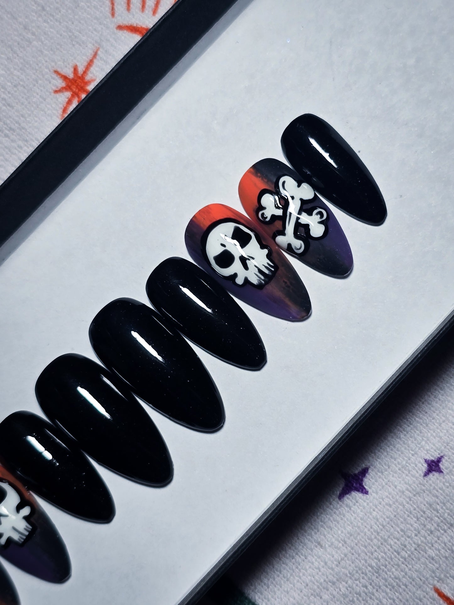 Bad to the Bone Press on Nail Set
