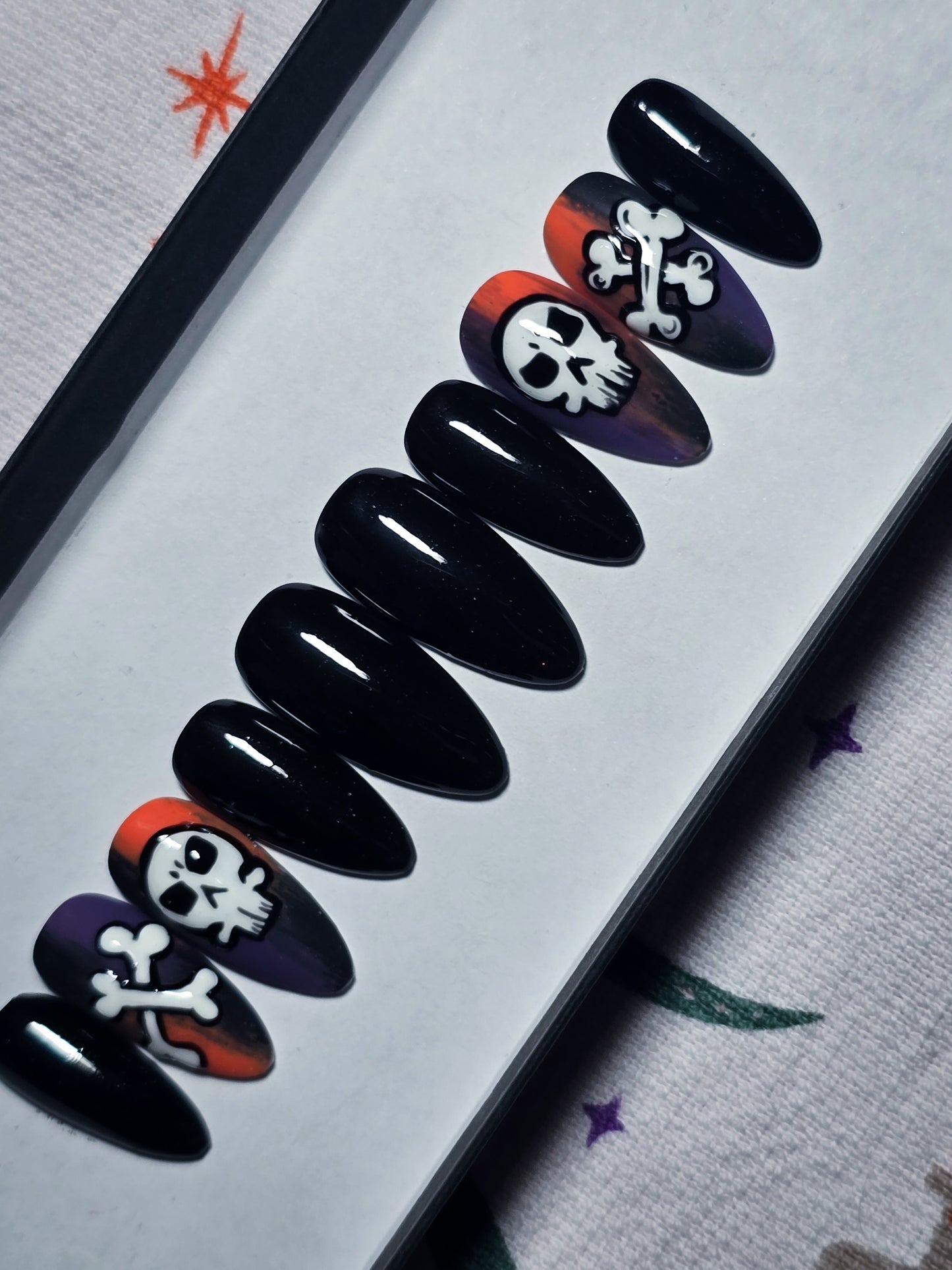 Bad to the Bone Press on Nail Set