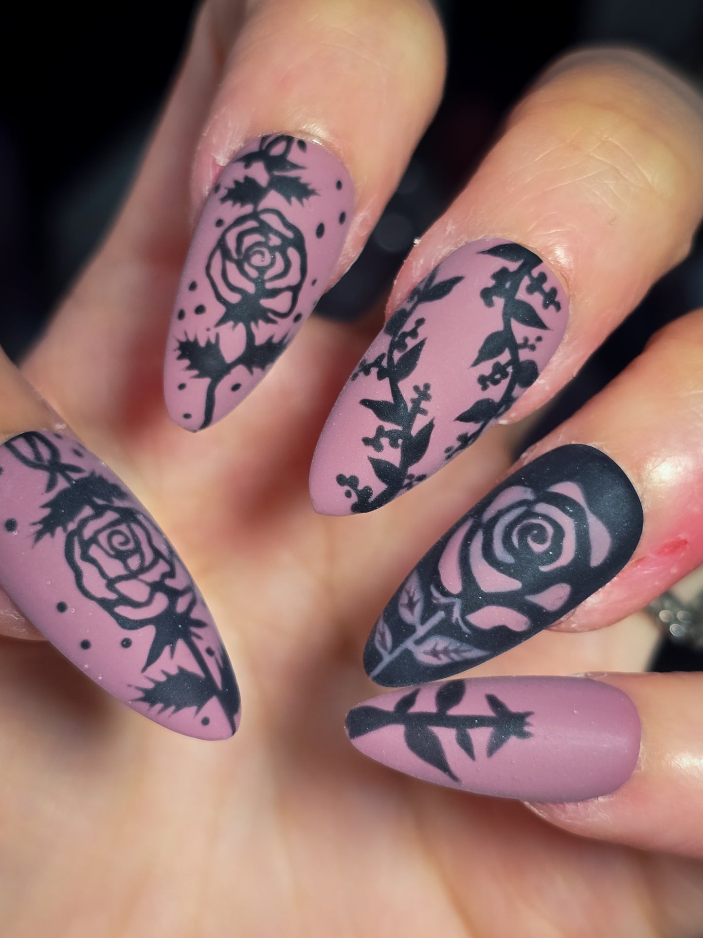 Roses in Ruin Press on Nail Set