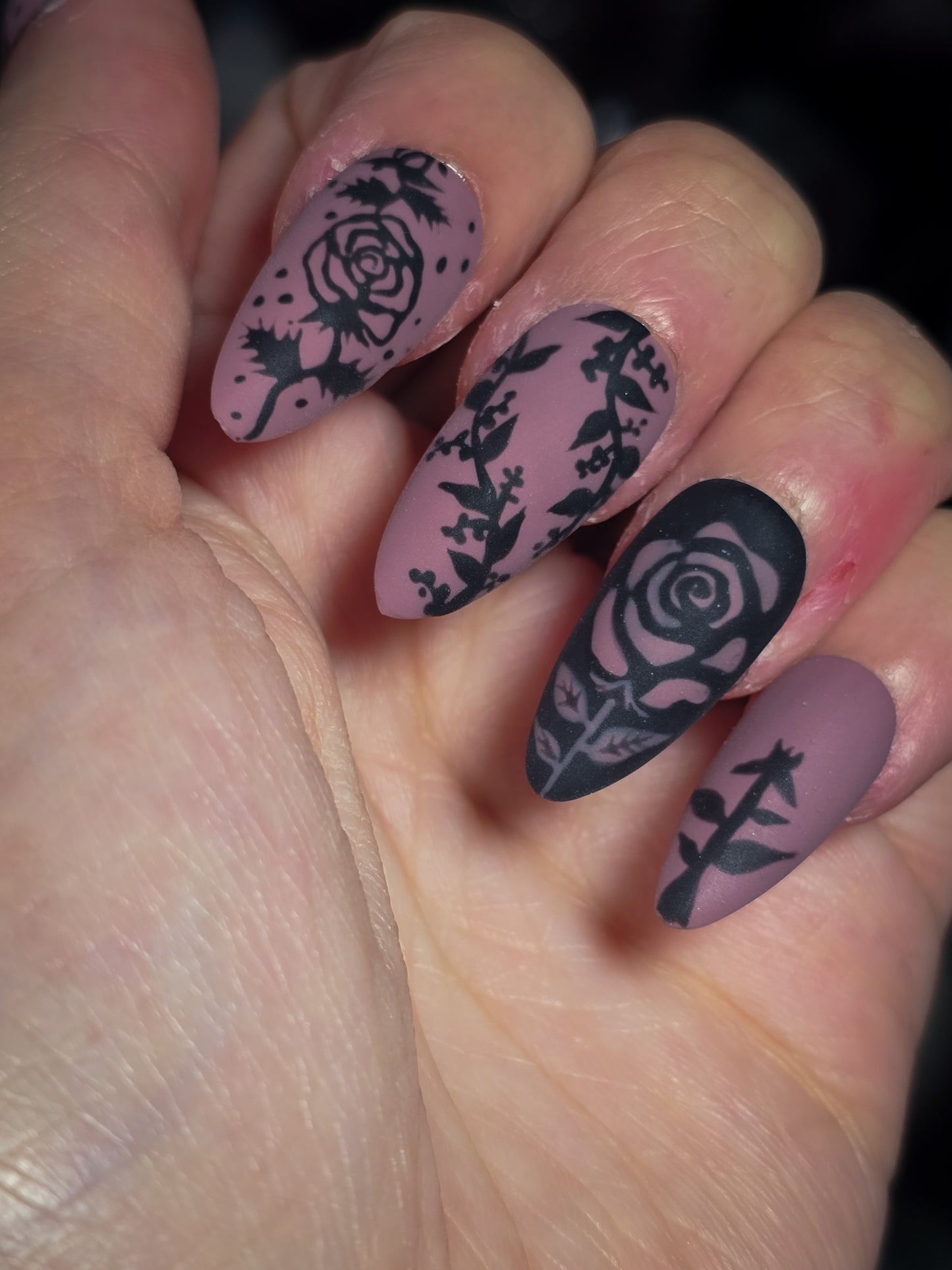 Roses in Ruin Press on Nail Set