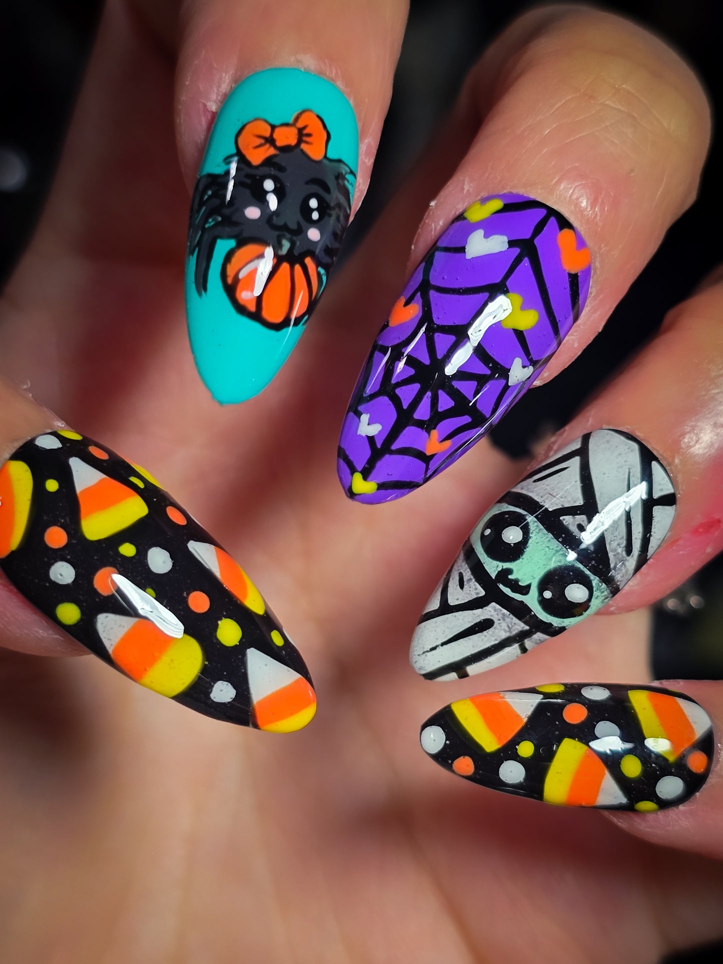 Candy Corn Cuties Press on Nail Set