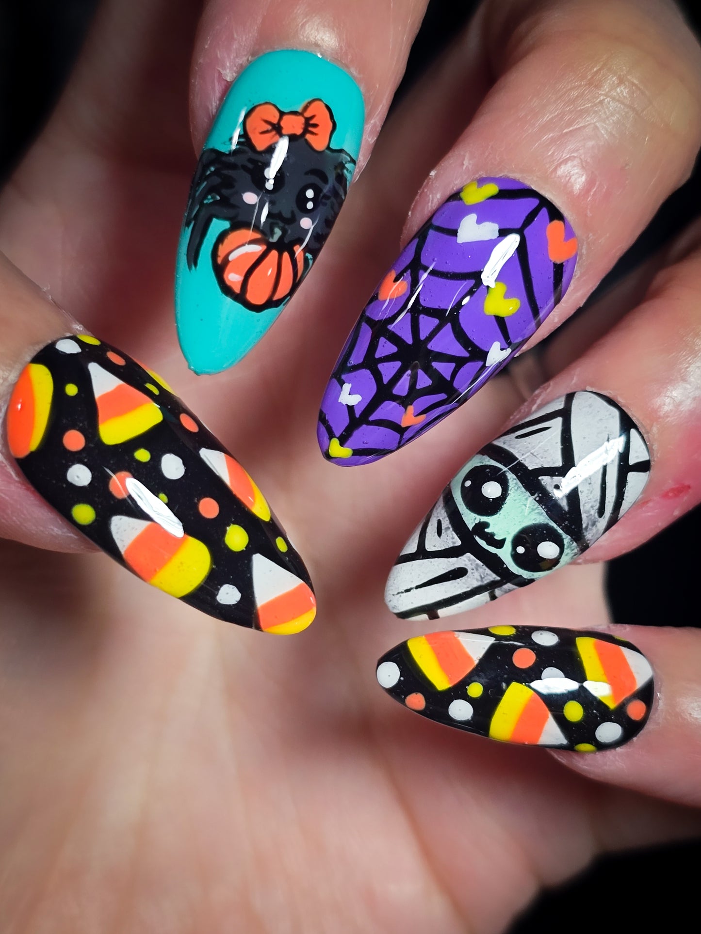 Candy Corn Cuties Press on Nail Set