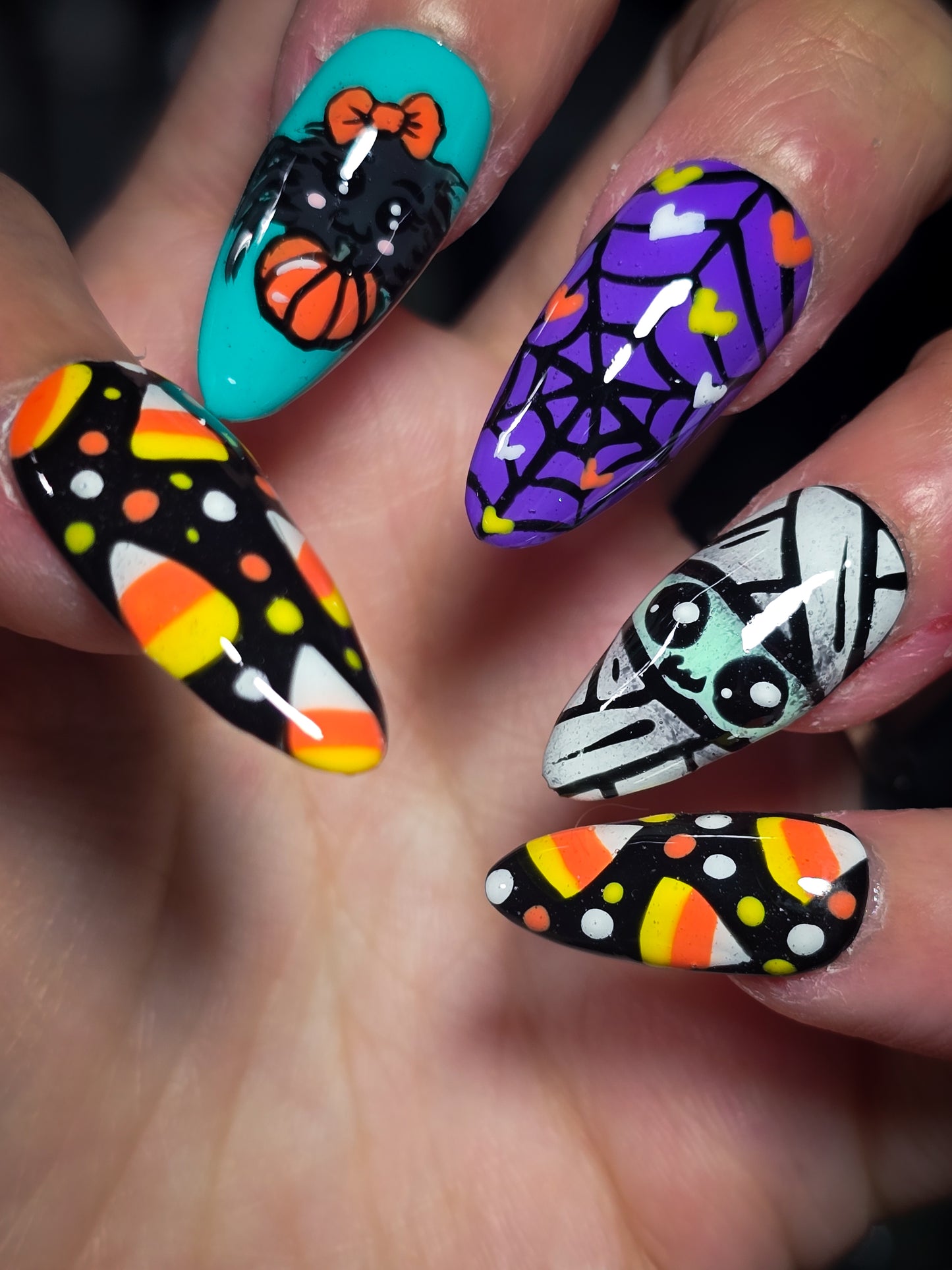 Candy Corn Cuties Press on Nail Set