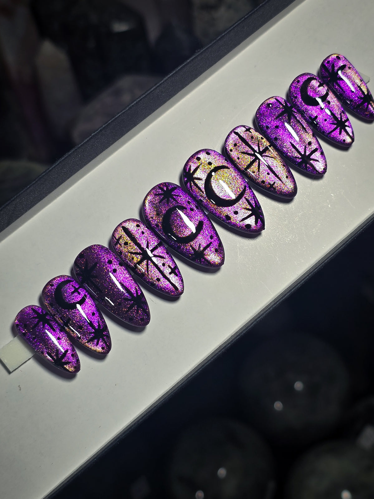 Amethyst Eclipse Press on Nail set