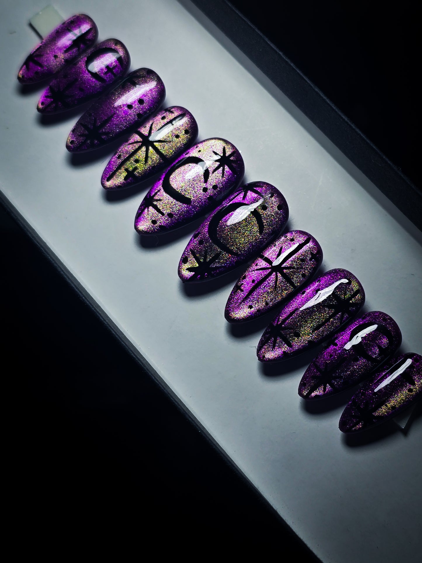 Amethyst Eclipse Press on Nail set