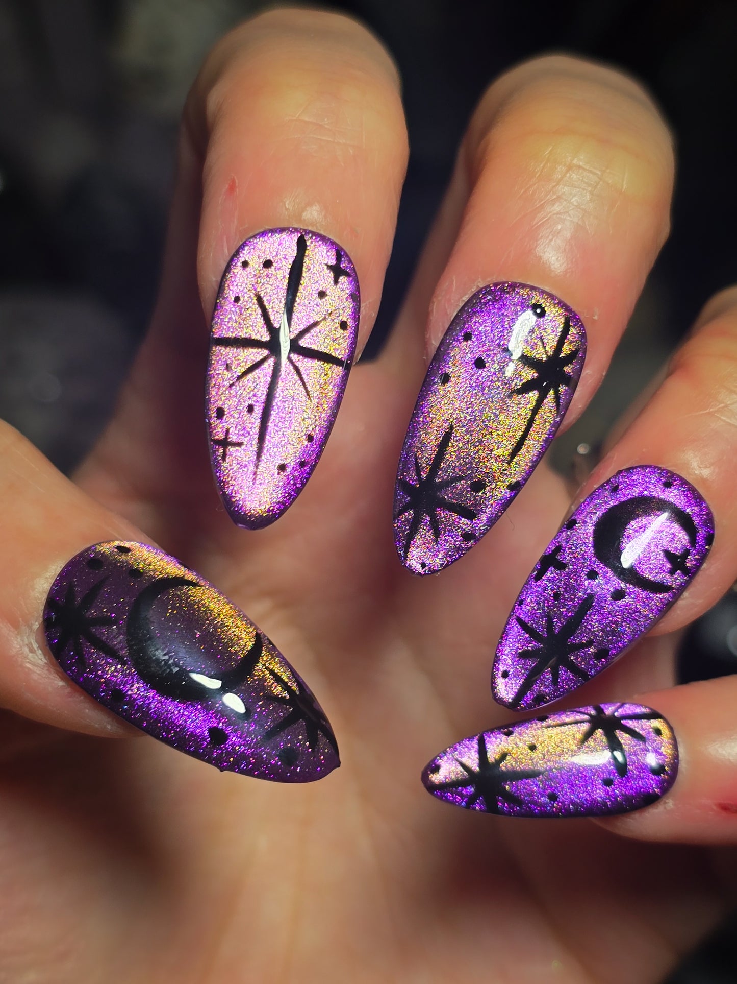 Amethyst Eclipse Press on Nail set