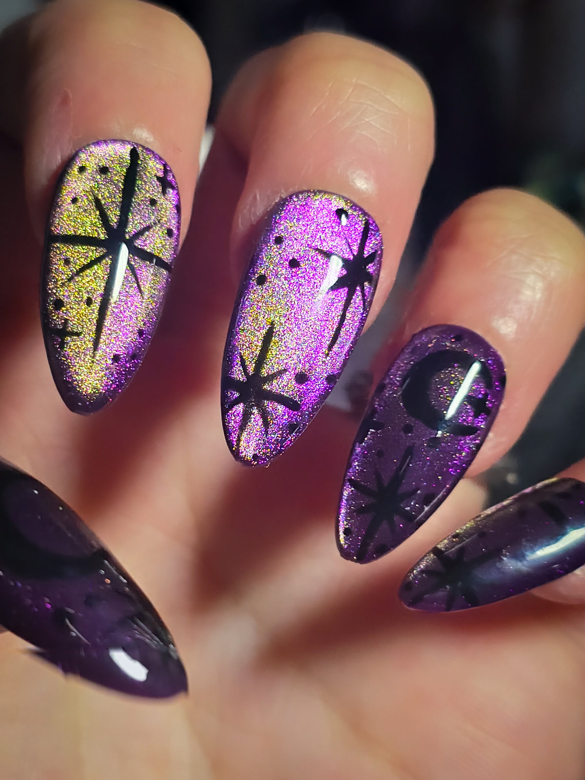 Amethyst Eclipse Press on Nail set