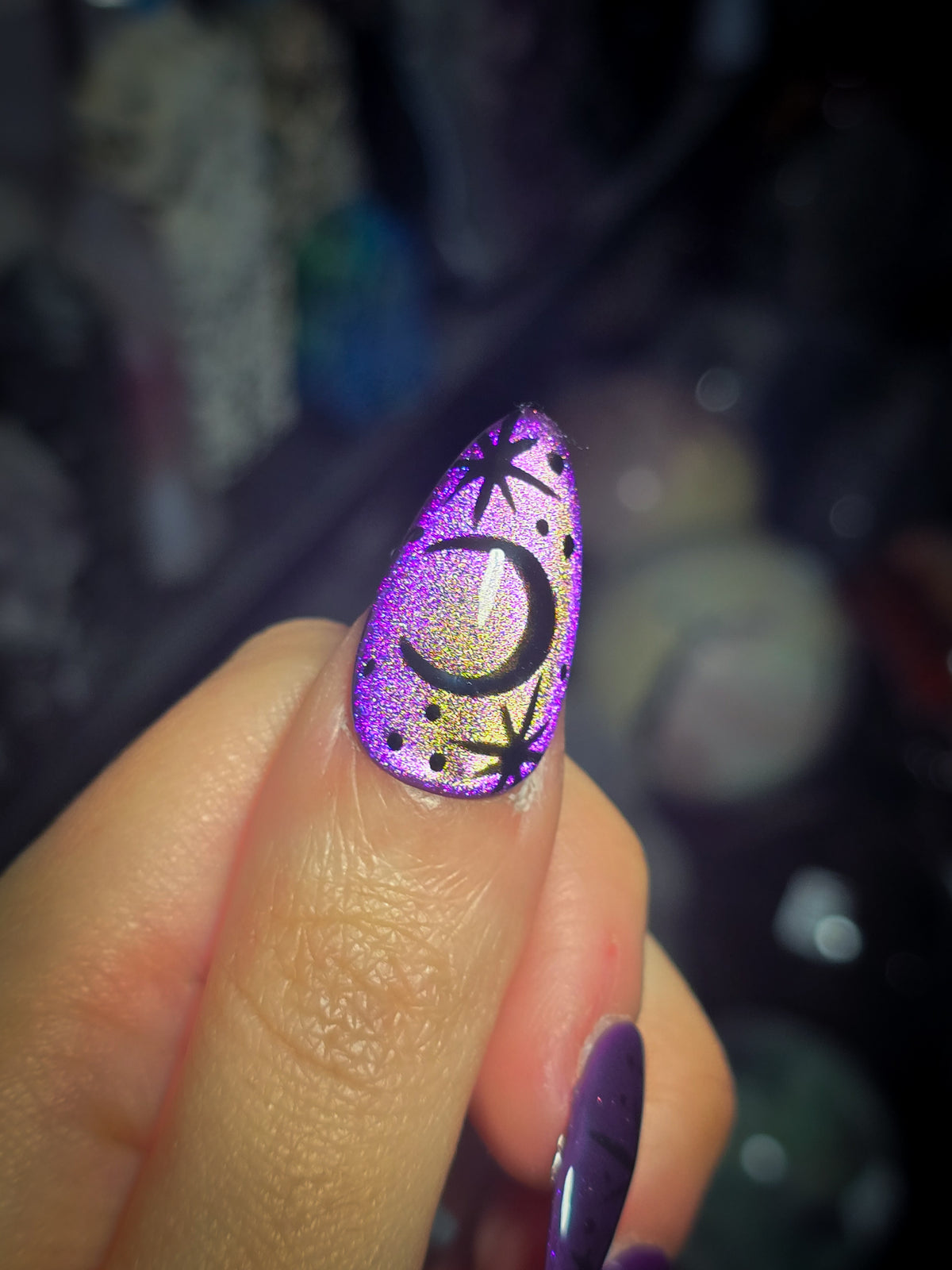 Amethyst Eclipse Press on Nail set