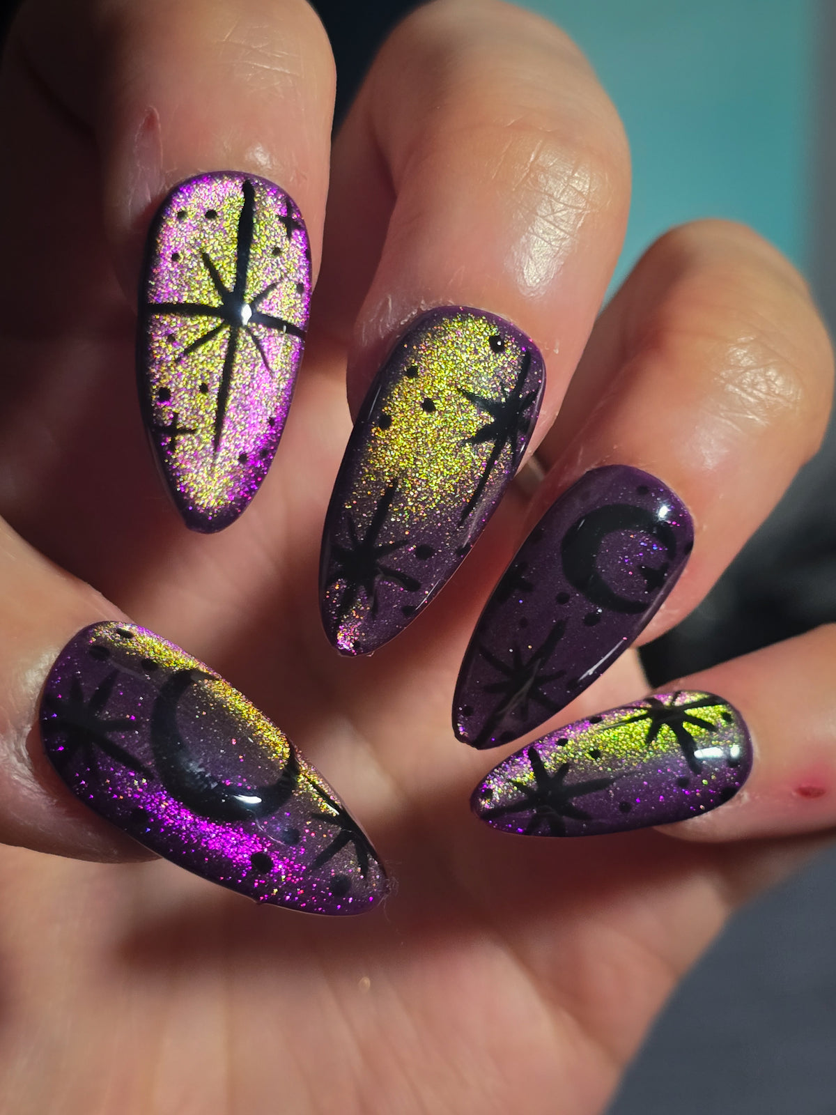 Amethyst Eclipse Press on Nail set