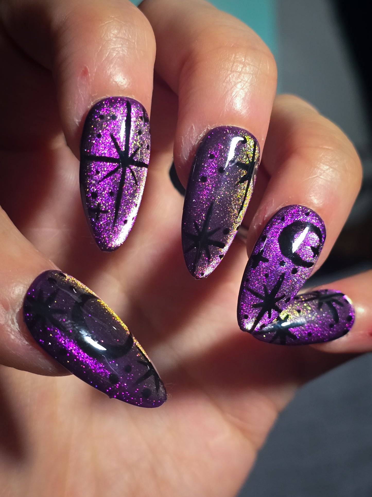 Amethyst Eclipse Press on Nail set