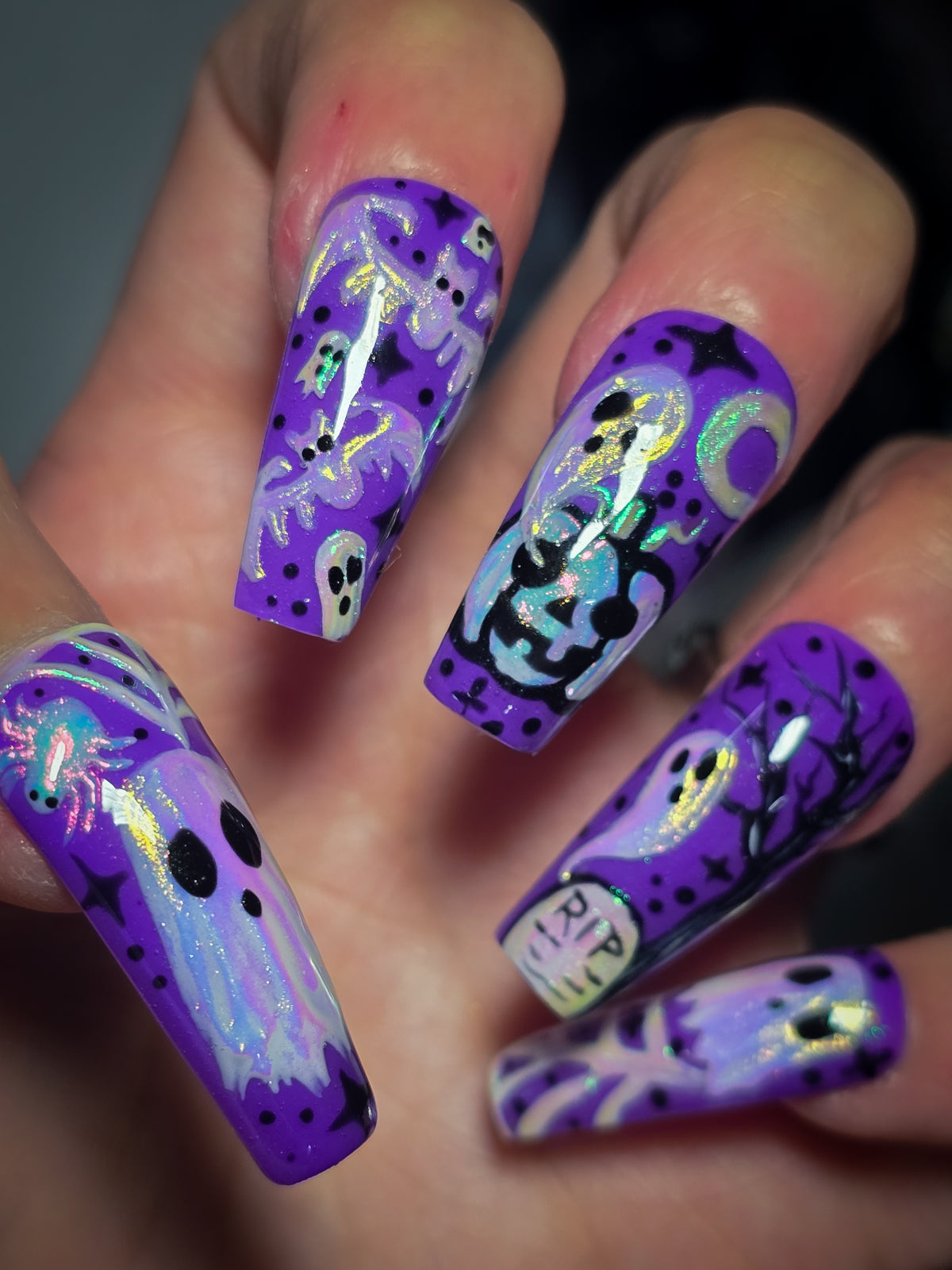 Afterlife Afterglow (Glow in the Dark) Press on Nail set