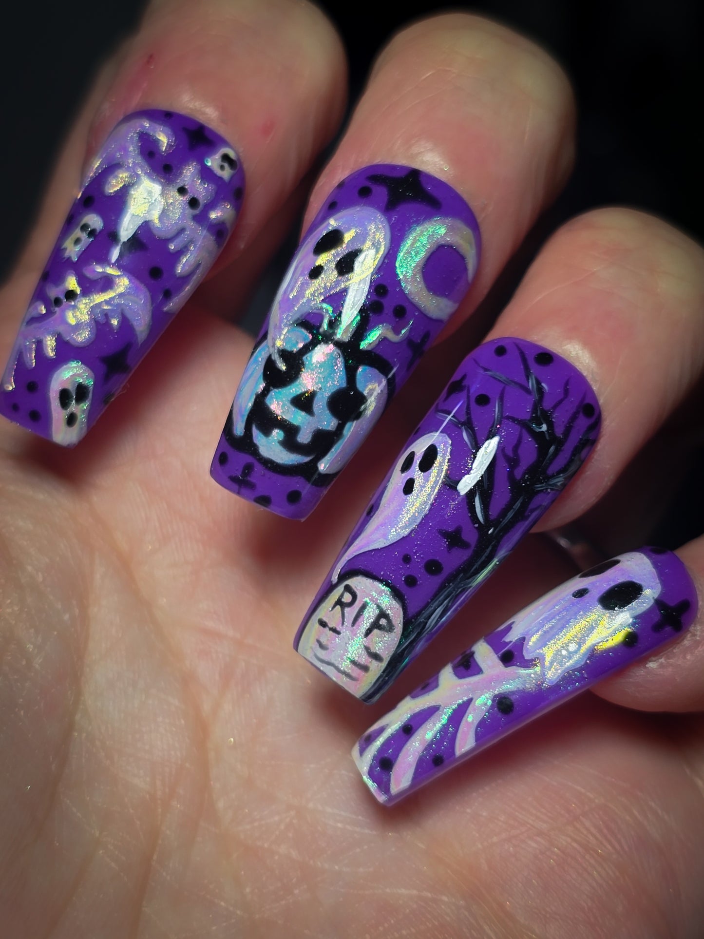 Afterlife Afterglow (Glow in the Dark) Press on Nail set