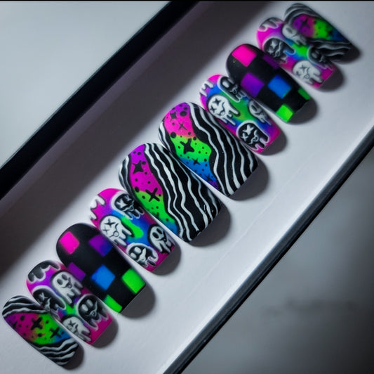 Smiley Press on Nail Set