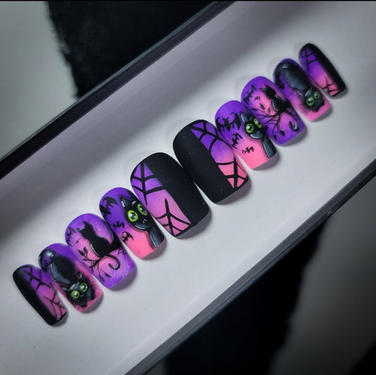 Cats and Bats Press on Nail Set