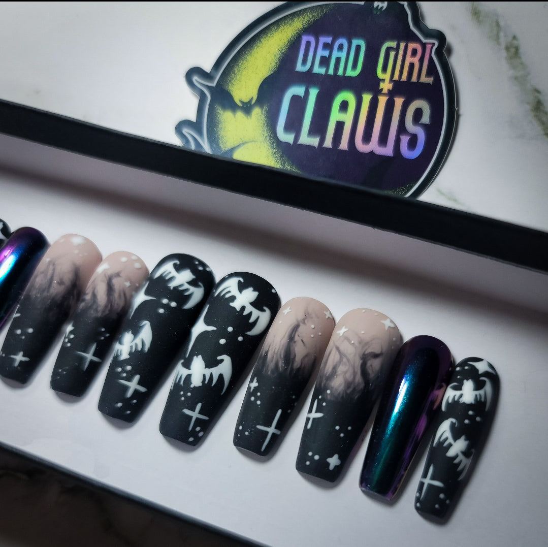 Creature Of the Night (Glow In the Dark) Press on Nail Set