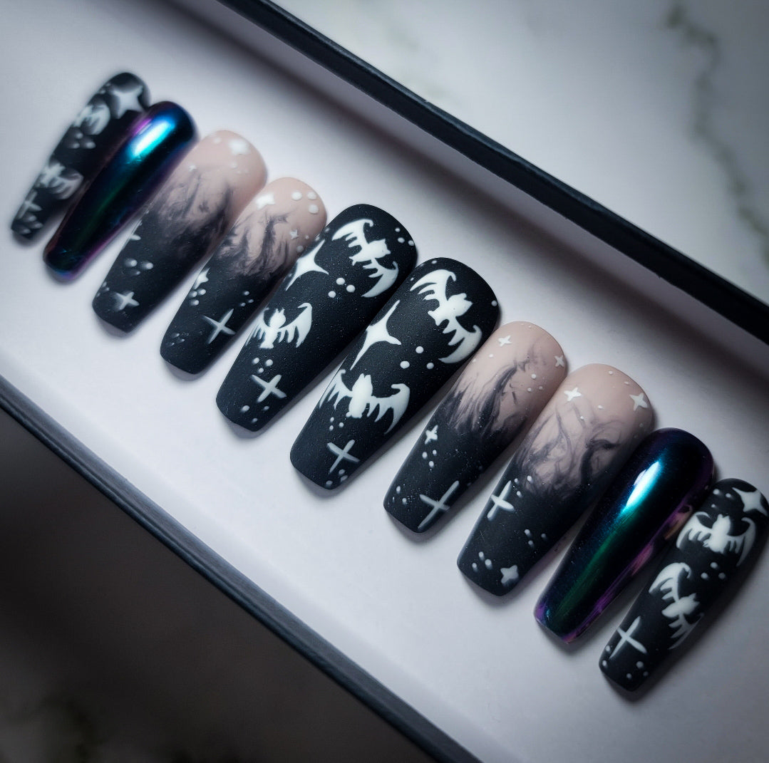 Creature Of the Night (Glow In the Dark) Press on Nail Set