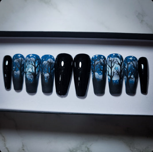 Nightfall (Glow in the Dark) Press on Nail Set