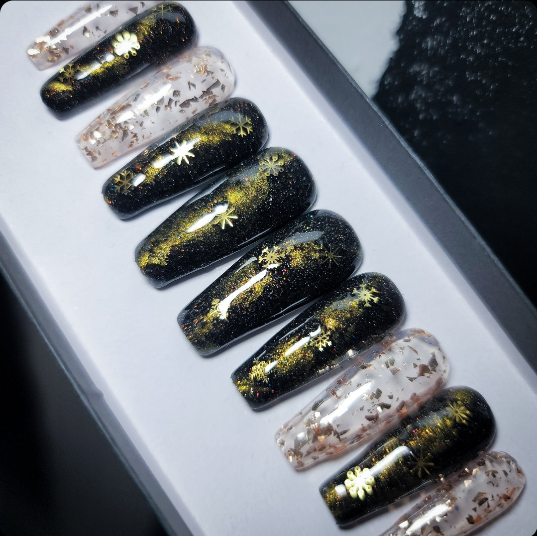 Yule Press on Nail Set