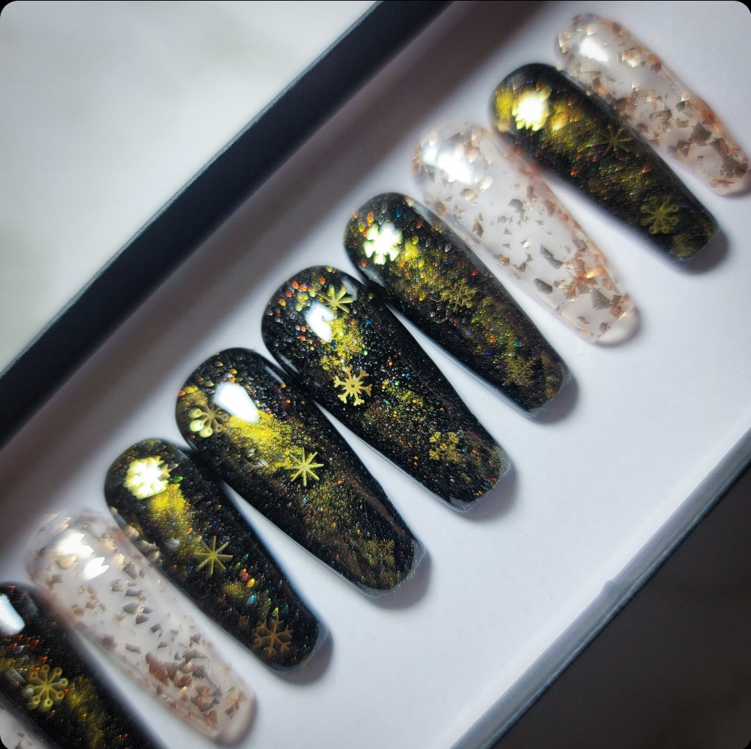 Yule Press on Nail Set