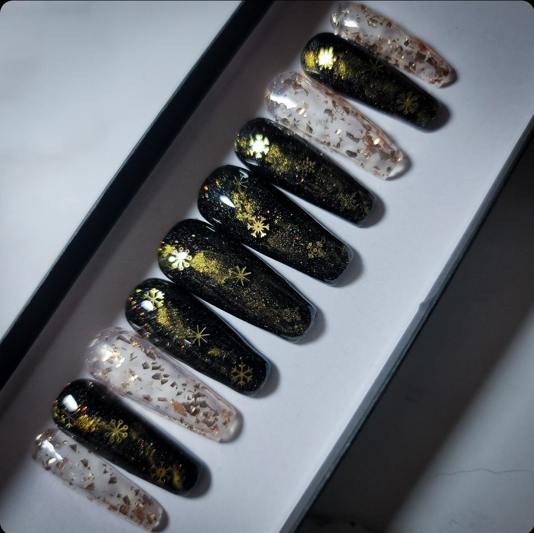 Yule Press on Nail Set