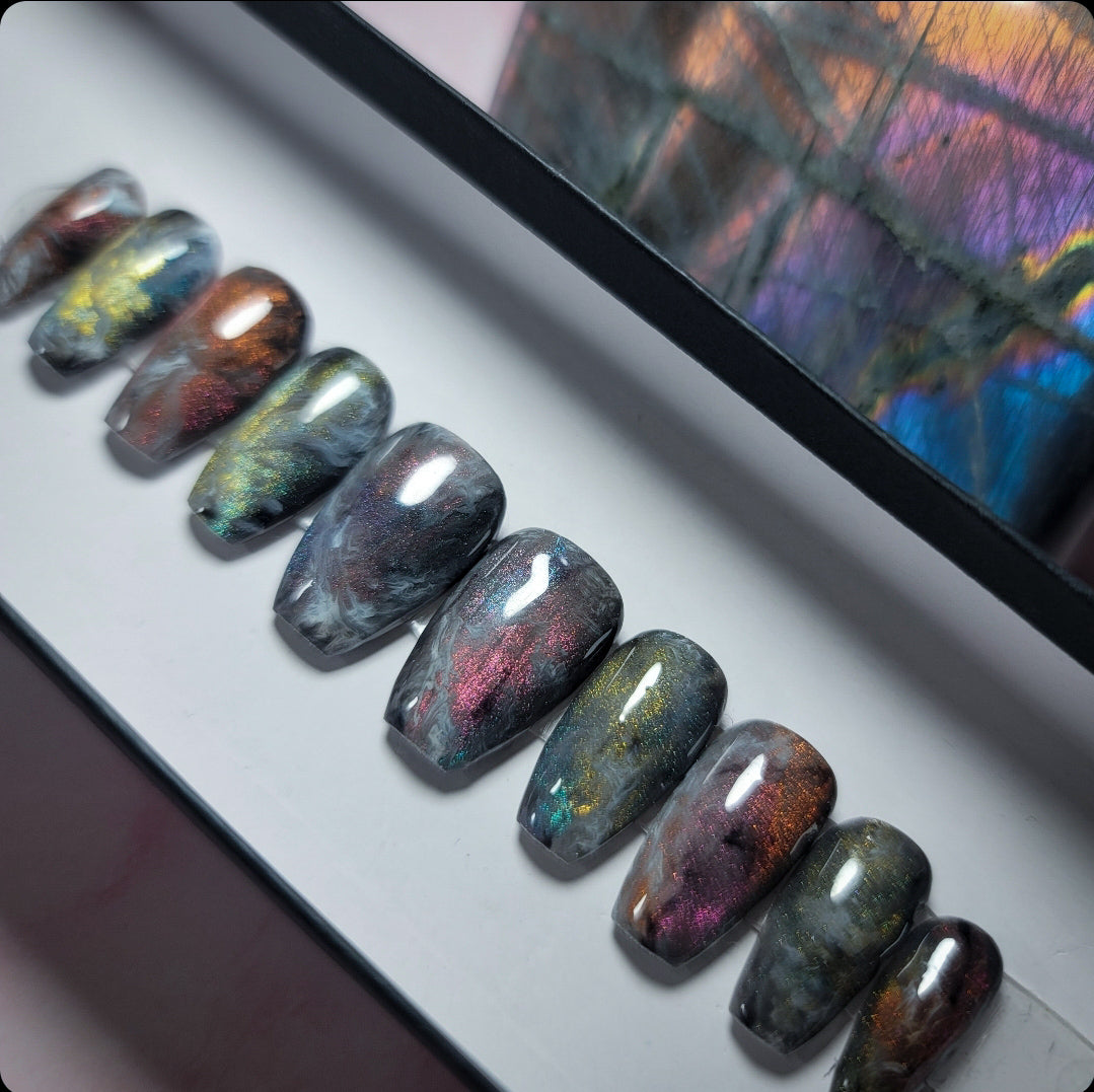 Labradorite Press on Nail set