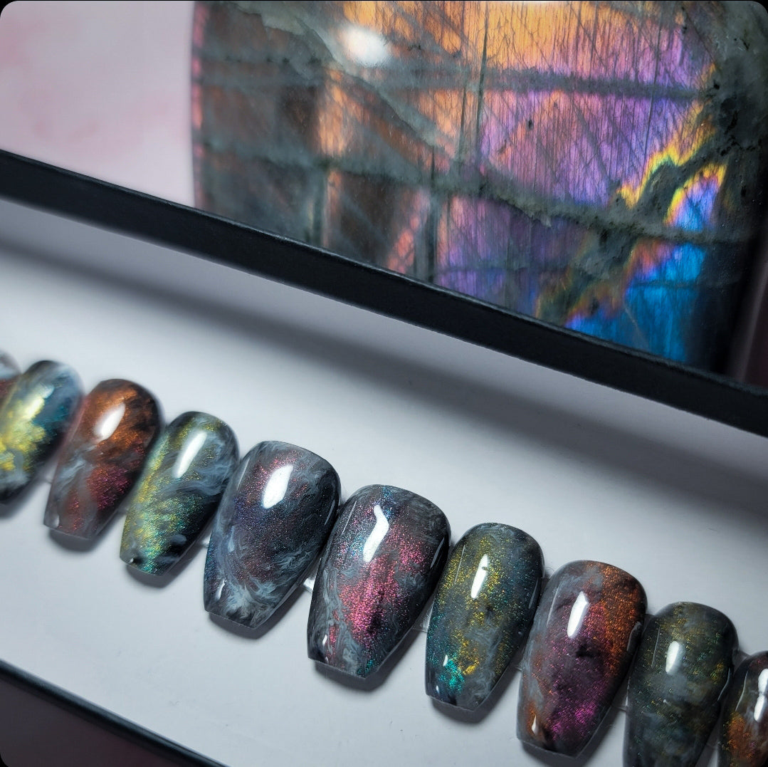 Labradorite Press on Nail set