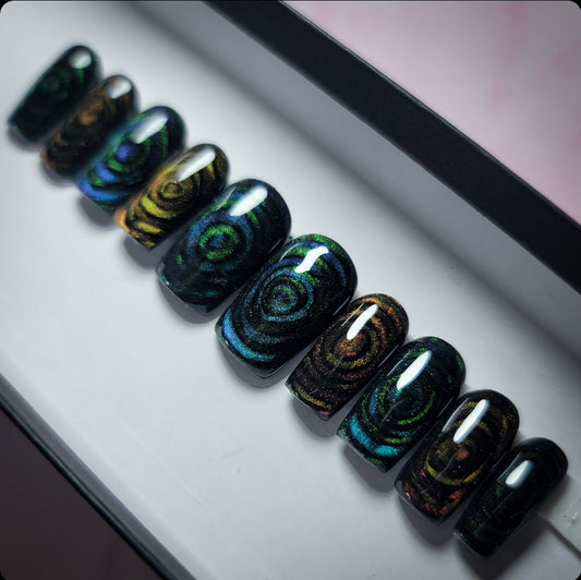Rainbow Obsidian Press on Nail Set