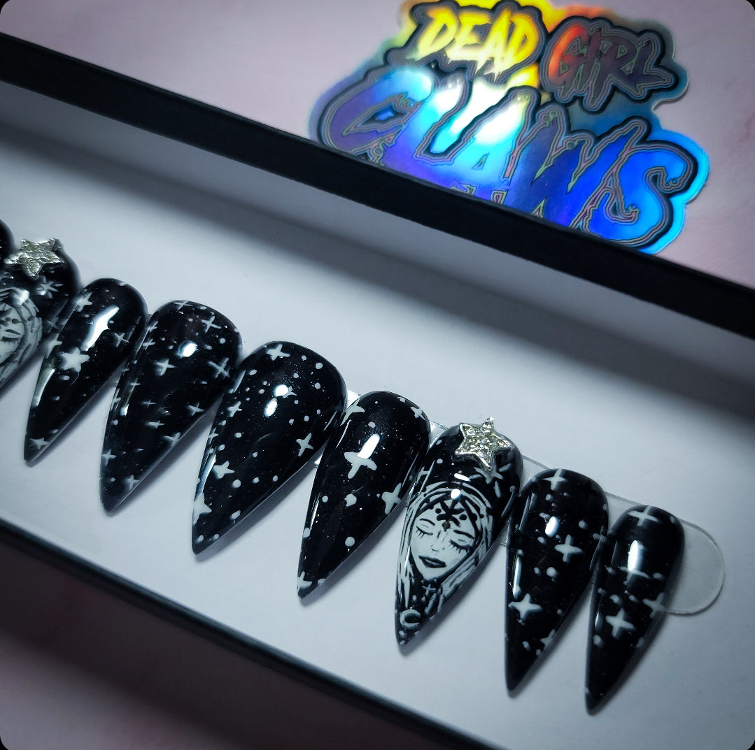 Galaxy Goddess (thermal) Press on Nail Set