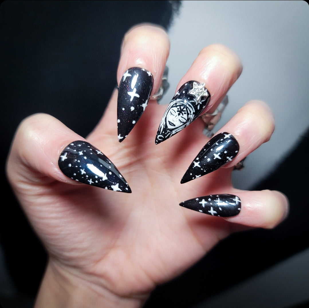 Galaxy Goddess (thermal) Press on Nail Set