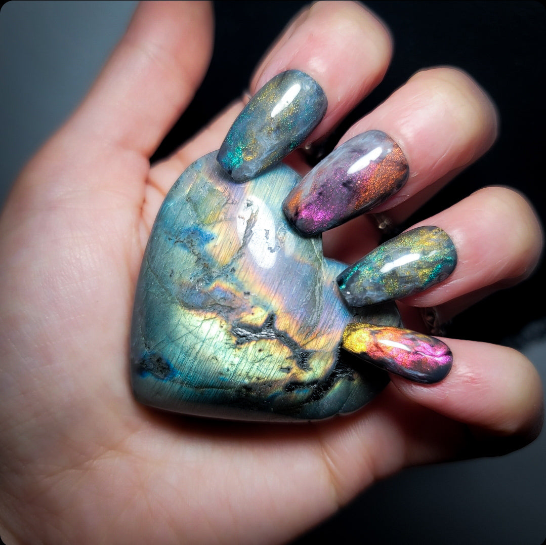 Labradorite Press on Nail set