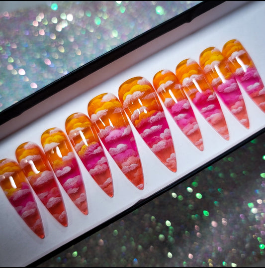 Summer Sunset Press on Nail Set