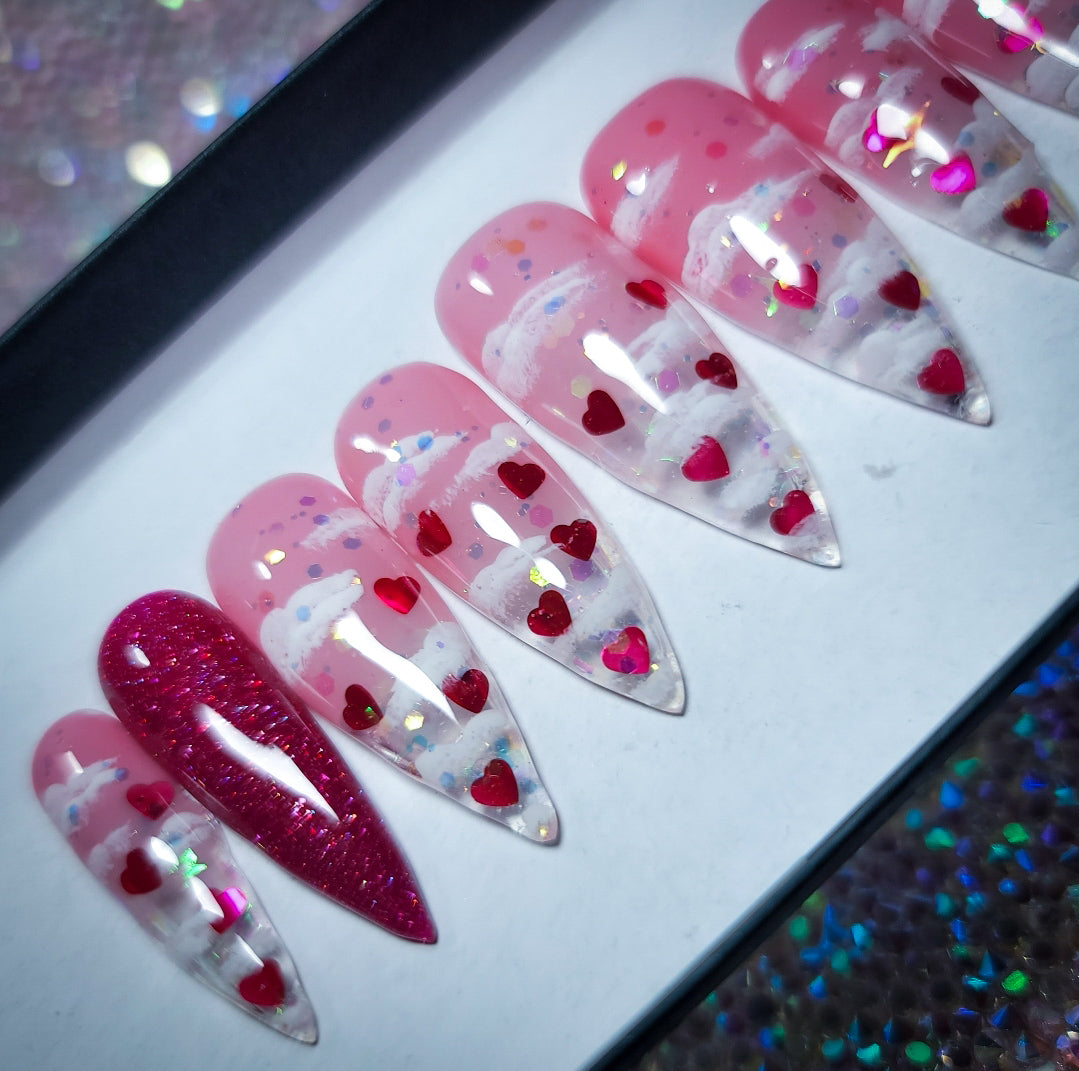 Love is in the air press on nail set